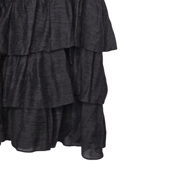 Current Air Womens Black Puff Sleeve Tiered Ruffle Mini Party Dress Size Small - Picture 4 of 5